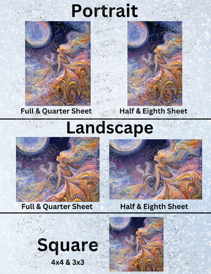 "Fly Me to the Moon" by ©Josephine Wall Decorative Diamond Painting Release Papers