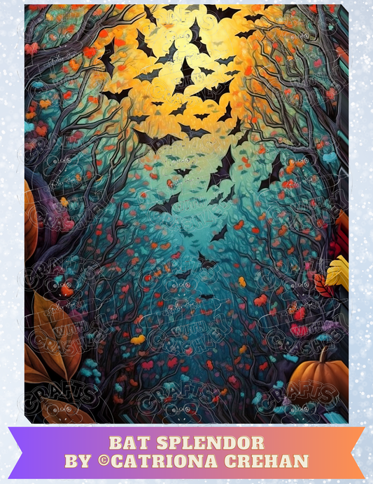 "Bat Splendor" by ©Catriona Crehan Premium Decorative Release Papers for Diamond Painting
