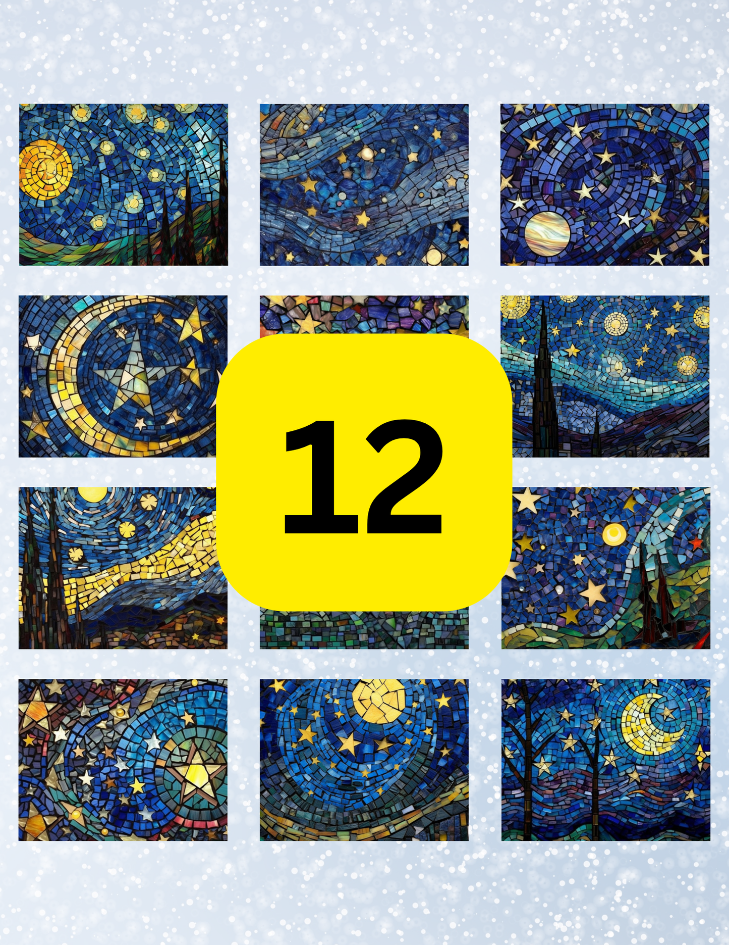 "A Mosaic Starry Night" Premium Diamond Painting Release Papers