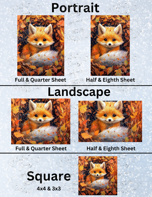 "Autumn Day Fox" by ©Cocomarshmallow Premium Decorative Release Papers for Diamond Painting