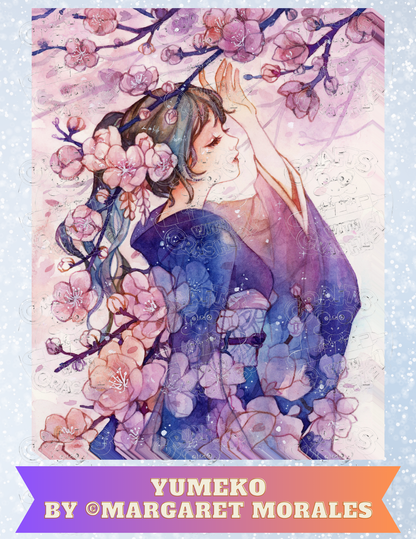 "Yumeko" by ©Margaret Morales Premium Decorative Release Papers for Diamond Painting