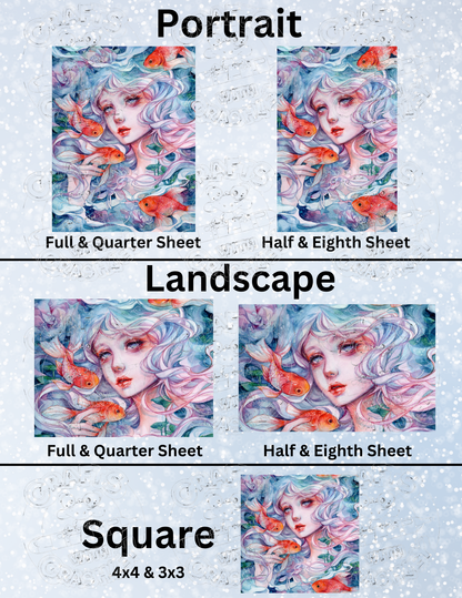 "Inside Watery Eyes" By ©Margaret Morales Decorative Diamond Painting Release Papers