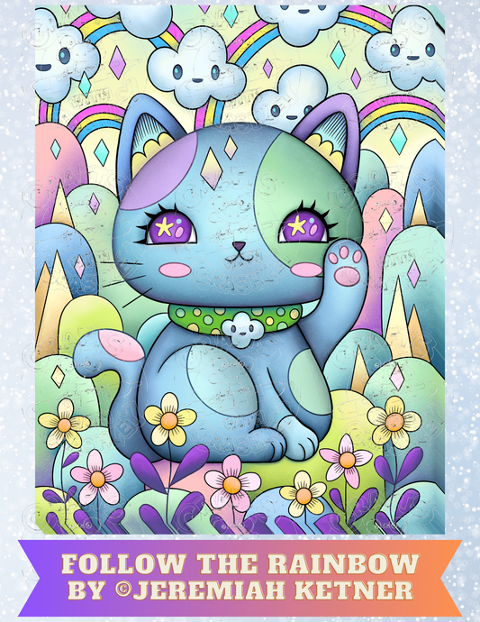 "Follow the Rainbow" by ©Jeremiah Ketner Premium Decorative Release Papers for Diamond Painting