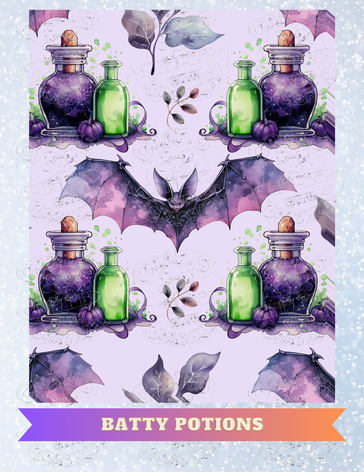 "Batty Potions" Premium Decorative Release Papers for Diamond Painting