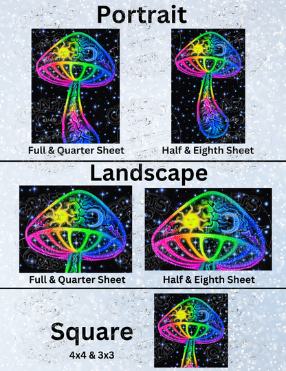 "Celestial Mushroom" by Becca Tindol Decorative Diamond Painting Release Papers