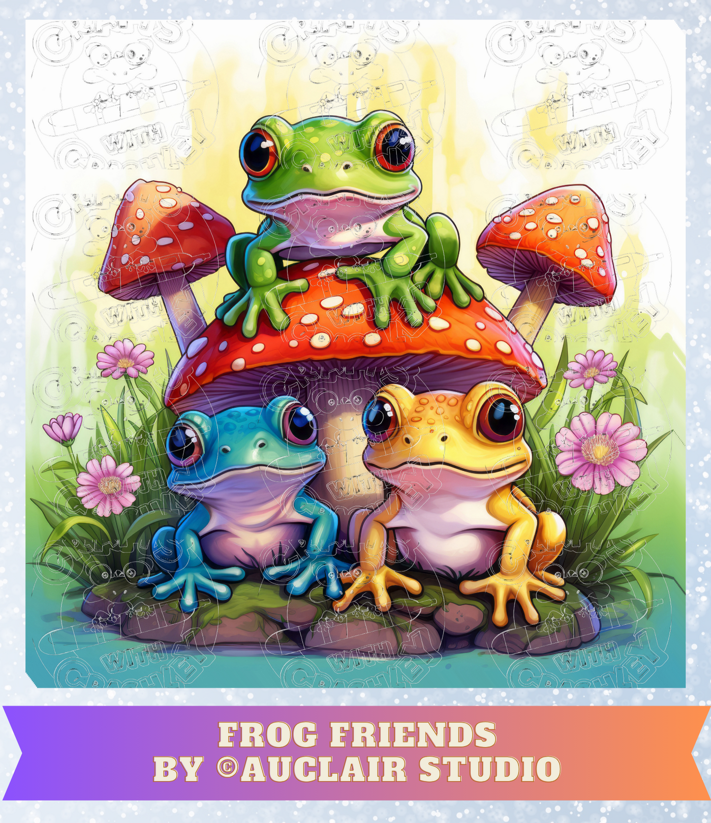 "Frog Friends" by ©Auclair Studio Premium Decorative Release Papers for Diamond Painting