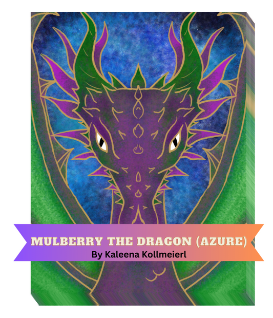 "Mulberry The Dragon (Azure)" by Kaleena Kollmeier Decorative Diamond Painting Release Papers