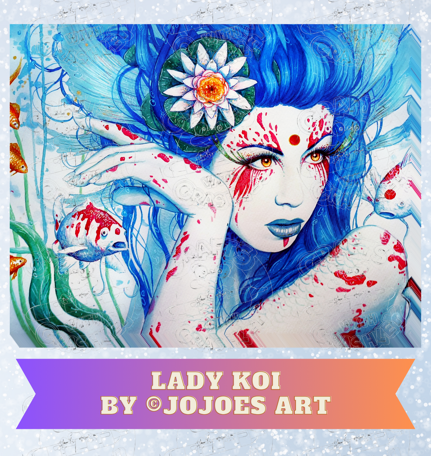 "Lady Koi" by ©JoJoes Art Premium Decorative Release Papers for Diamond Painting