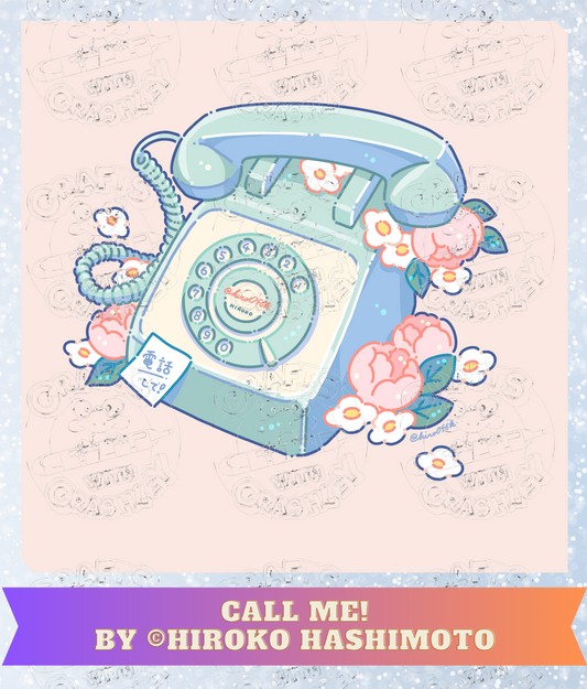 "Call Me!" by ©Hiroko Hashimoto Premium Decorative Release Papers for Diamond Painting