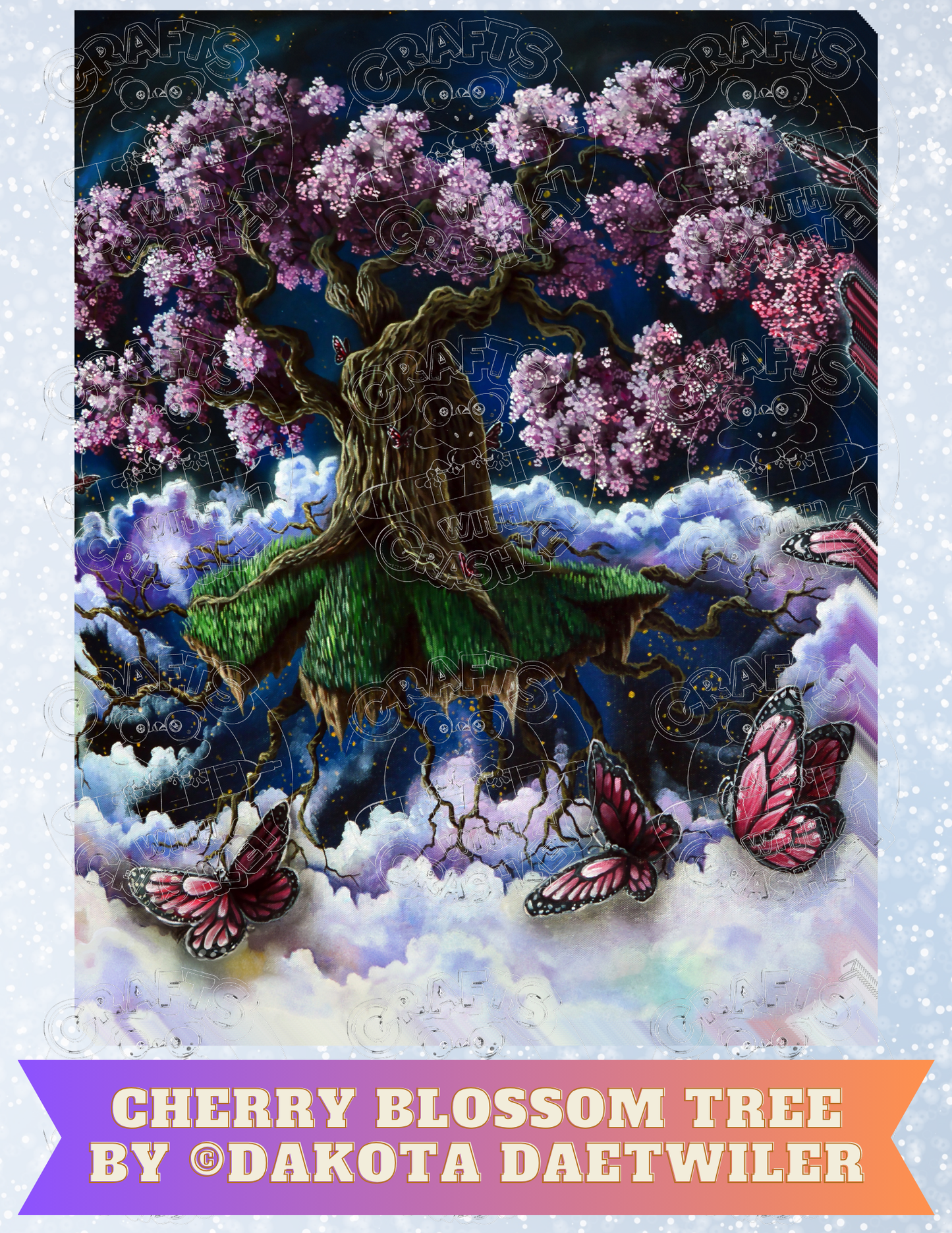 "Cherry Blossom Tree" by ©Dakota Daetwiler Premium Decorative Release Papers for Diamond Painting