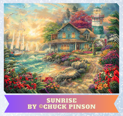 "Sunrise" by ©Chuck Pinson Premium Decorative Release Papers for Diamond Painting