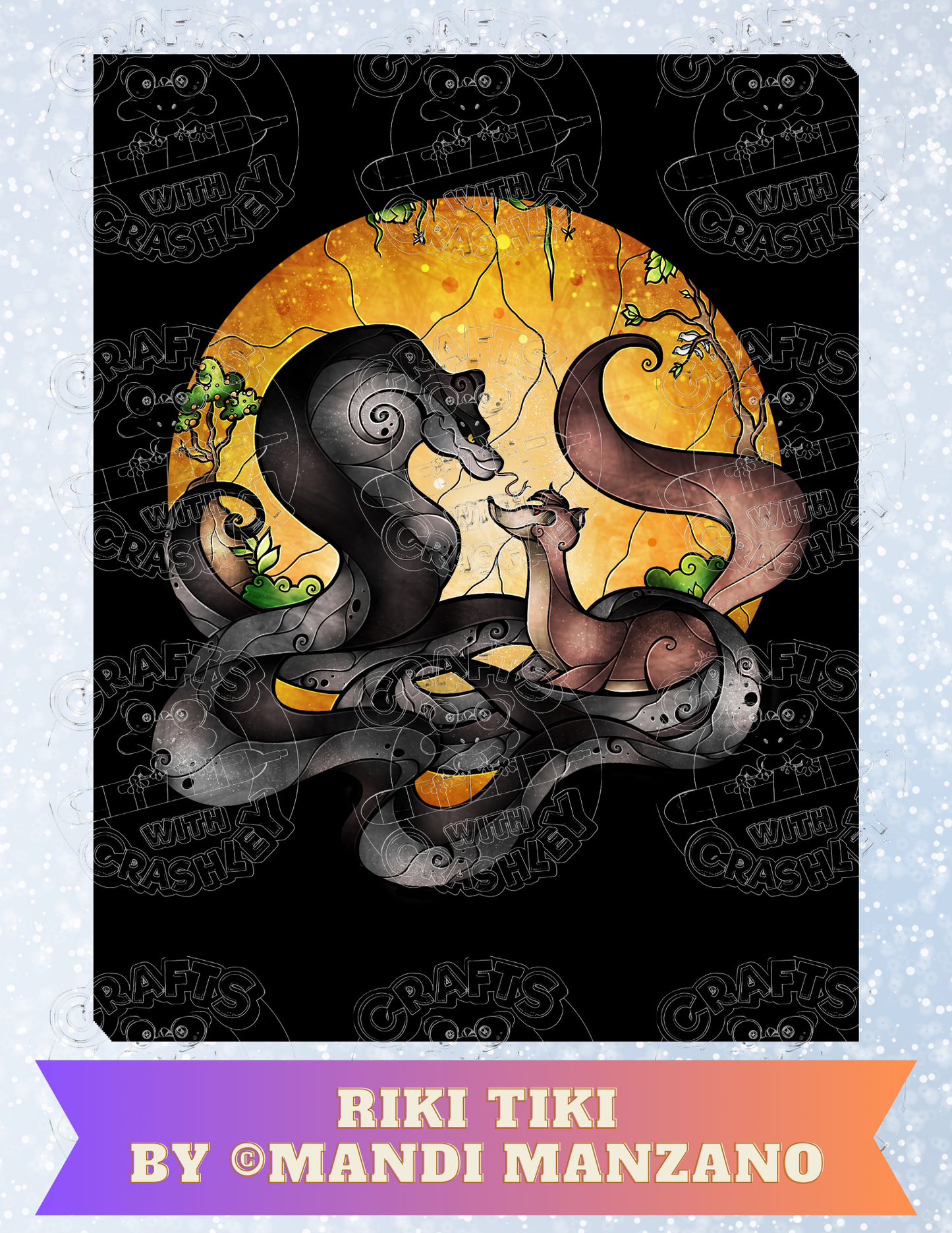 "Riki Tiki" by ©Mandie Manzano Premium Decorative Release Papers for Diamond Painting