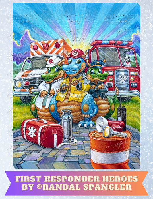 "First Responder Heroes" by ©Randal Spangler Premium Decorative Release Papers for Diamond Painting