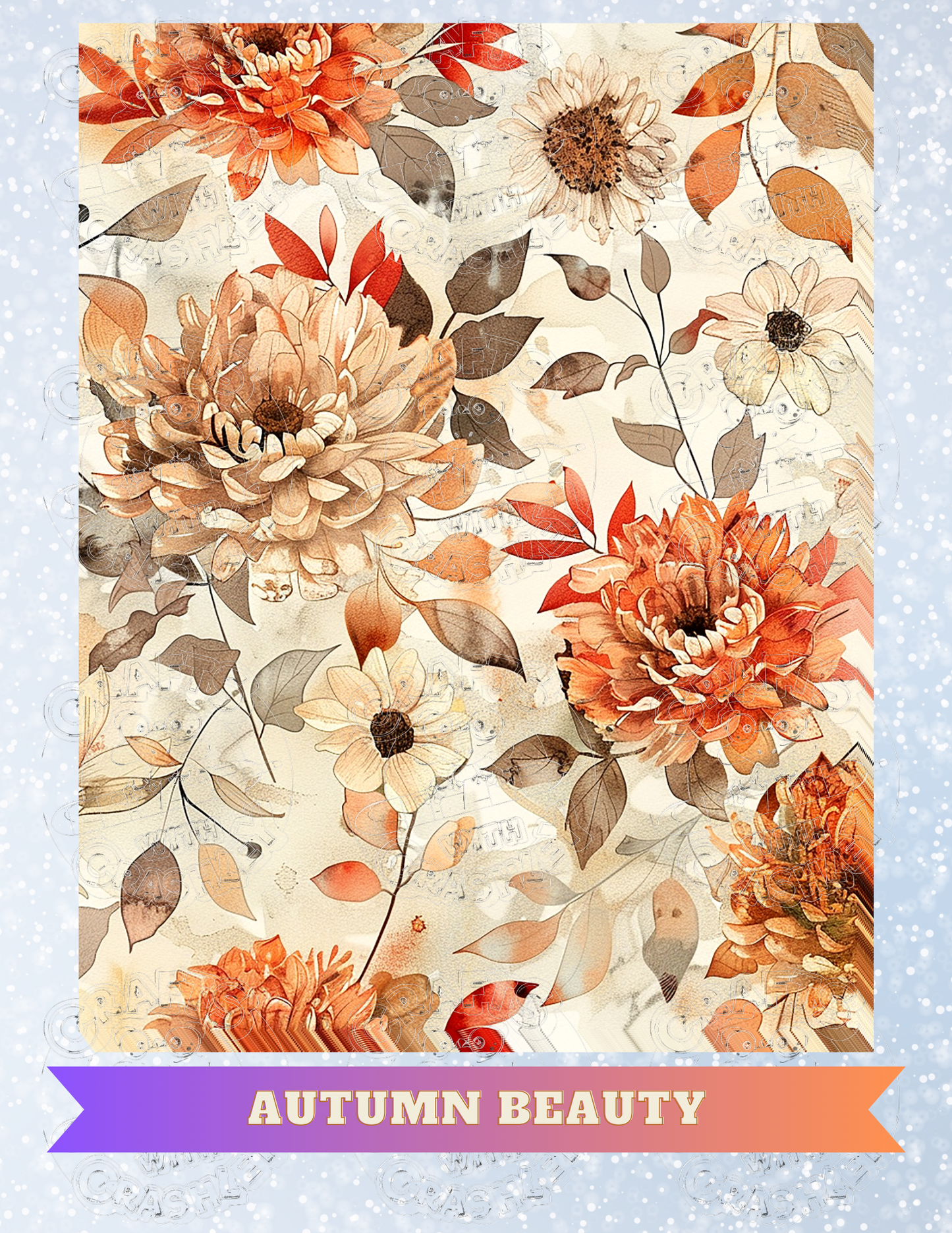 "Autumn Beauty" Premium Decorative Release Papers for Diamond Painting