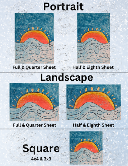"Ocean Sunset" by Ninja Nora Decorative Diamond Painting Release Papers