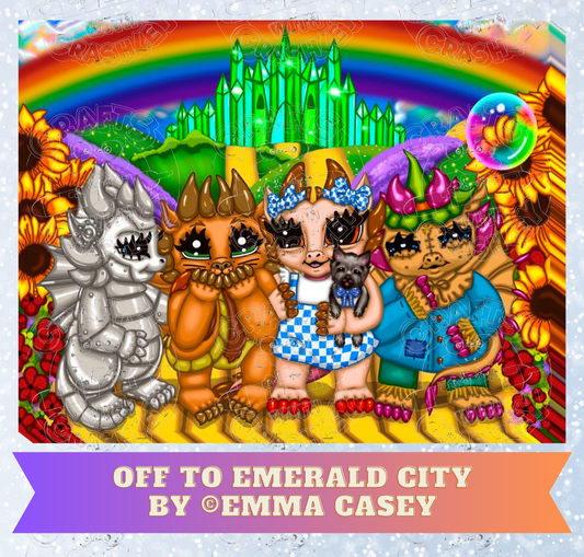 "Off to Emerald City" by ©Emma Casey Premium Decorative Release Papers for Diamond Painting