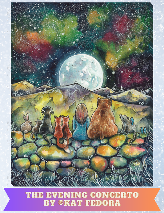 "The Evening Concerto" by ©Kat Fedora Premium Decorative Release Papers for Diamond Painting