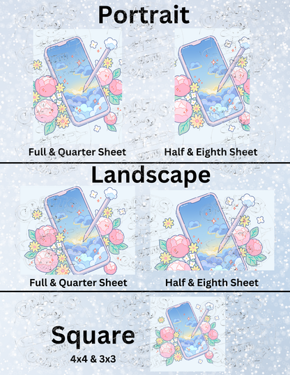 "Drawing" by ©Hiroko Hashimoto Decorative Diamond Painting Release Papers