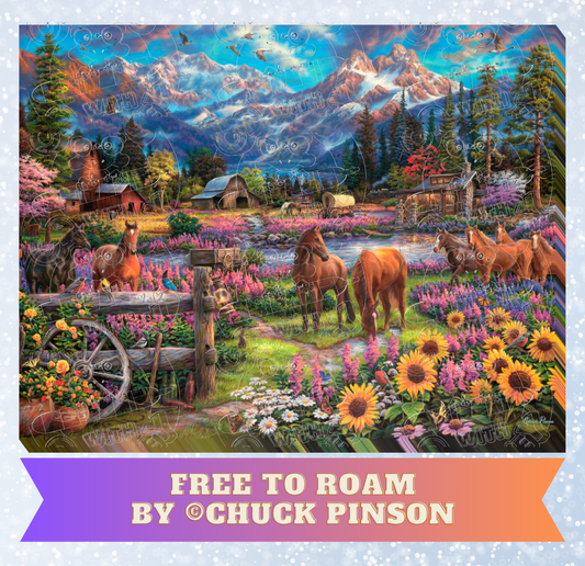 "Free to Roam" by ©Chuck Pinson Premium Decorative Release Papers for Diamond Painting