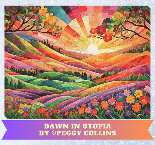 "Dawn in Utopia" by ©Peggy Collins Premium Decorative Release Papers for Diamond Painting