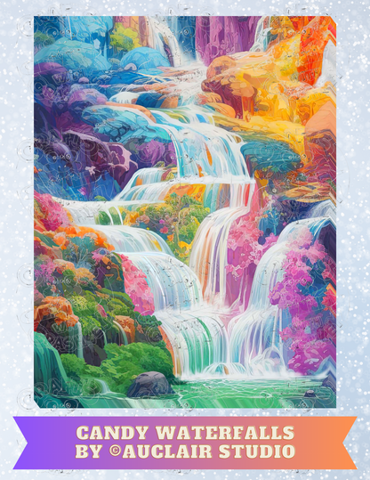 "Candy Waterfalls" by ©Auclair Studio Premium Decorative Release Papers for Diamond Painting