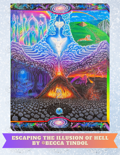 "Escaping the Illusion of Hell" by ©Becca Tindol Premium Decorative Release Papers for Diamond Painting