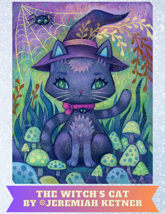 "The Witch's Cat" by ©Jeremiah Ketner Premium Decorative Release Papers for Diamond Painting