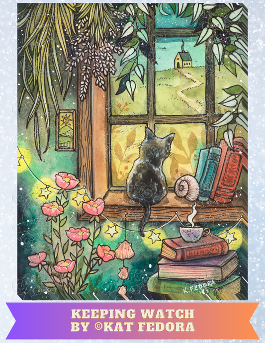 "Keeping Watch" by ©Kat Fedora Premium Decorative Release Papers for Diamond Painting