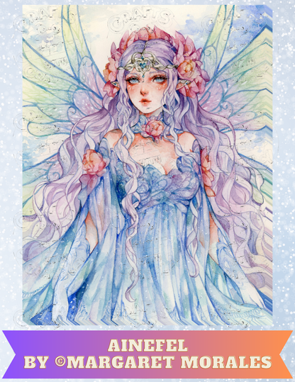 "Ainefel" by ©Margaret Morales Premium Decorative Release Papers for Diamond Painting