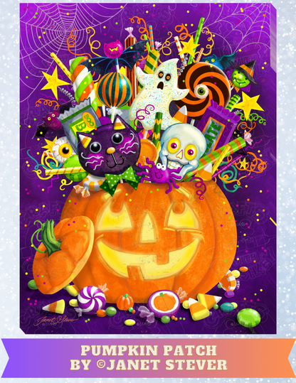 "Pumpkin Patch" by ©Janet Stever Premium Decorative Release Papers for Diamond Painting