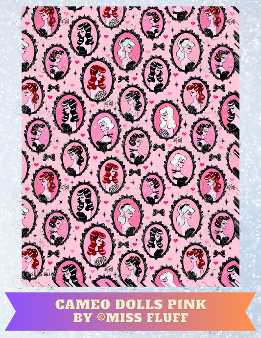 "Cameo Dolls Pink" by ©Miss Fluff Premium Decorative Release Papers for Diamond Painting