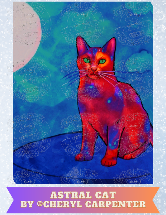 "Astral Cat" by ©Cheryl Carpenter Premium Decorative Release Papers for Diamond Painting