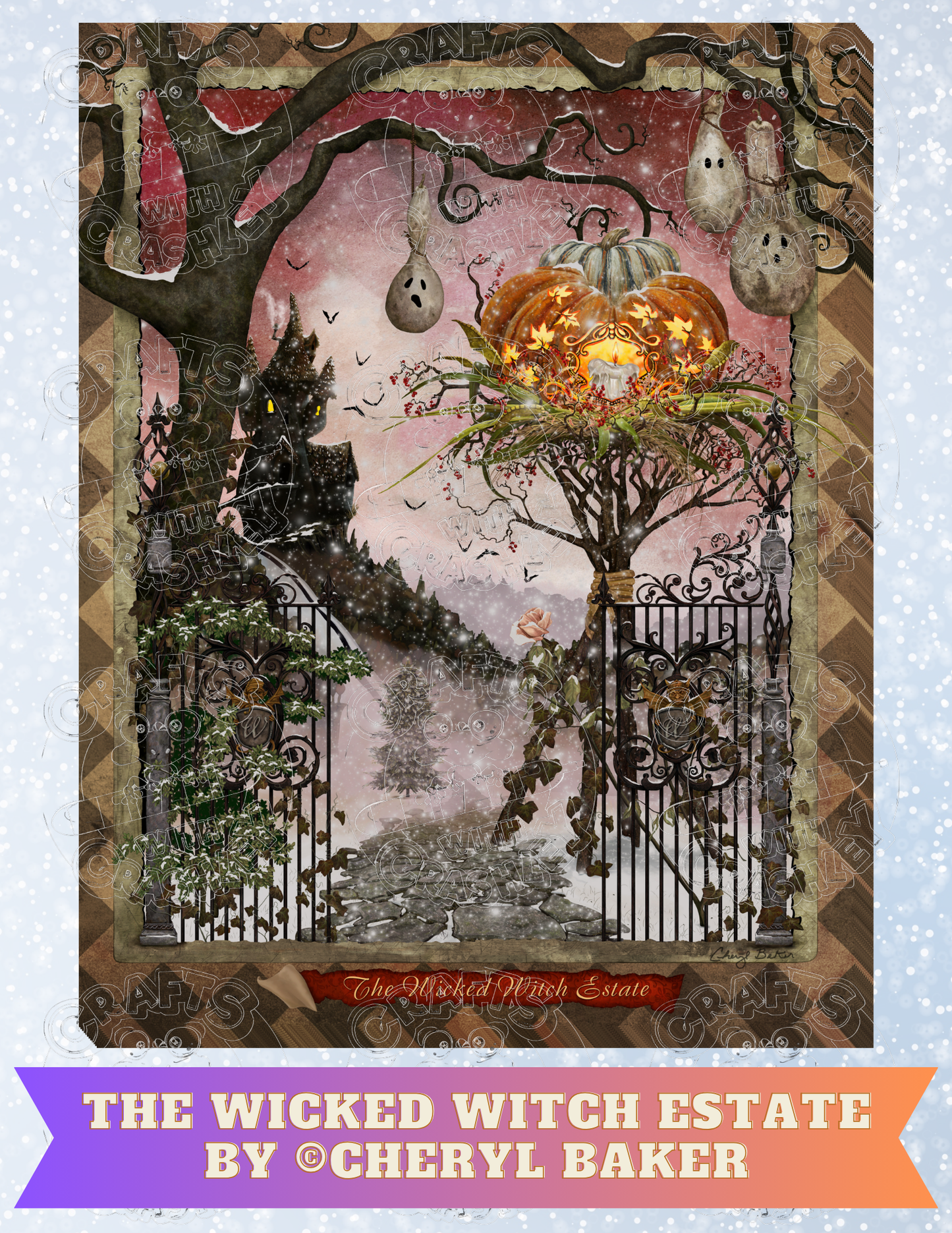 "The Wicked Witch Estate" by ©Cheryl Baker Premium Decorative Release Papers for Diamond Painting