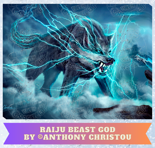 "Raiju Beast God" by ©Anthony Christou Premium Decorative Release Papers for Diamond Painting