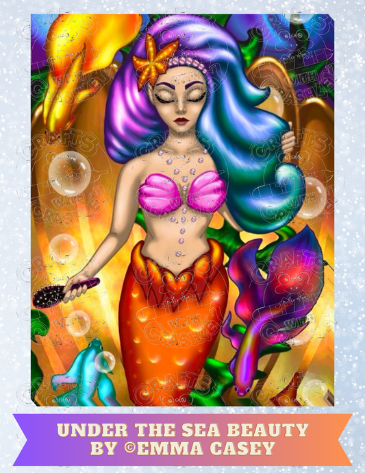 "Under the Sea Beauty" by ©Emma Casey Premium Decorative Release Papers for Diamond Painting