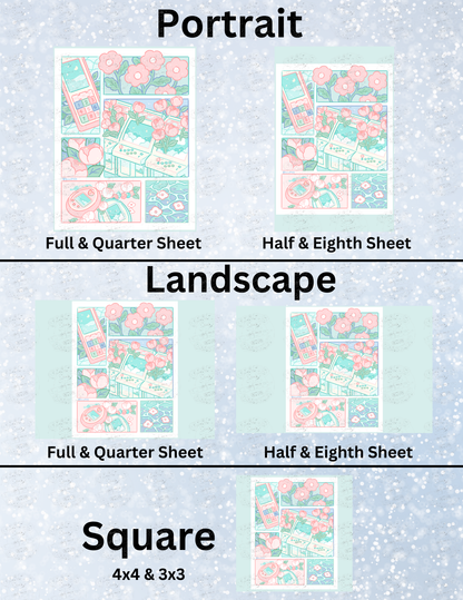 "90s" by ©Hiroko Hashimoto Decorative Diamond Painting Release Papers