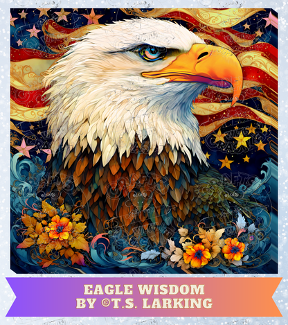 "Eagle Wisdom" by ©T.S. Larking Premium Decorative Release Papers for Diamond Painting