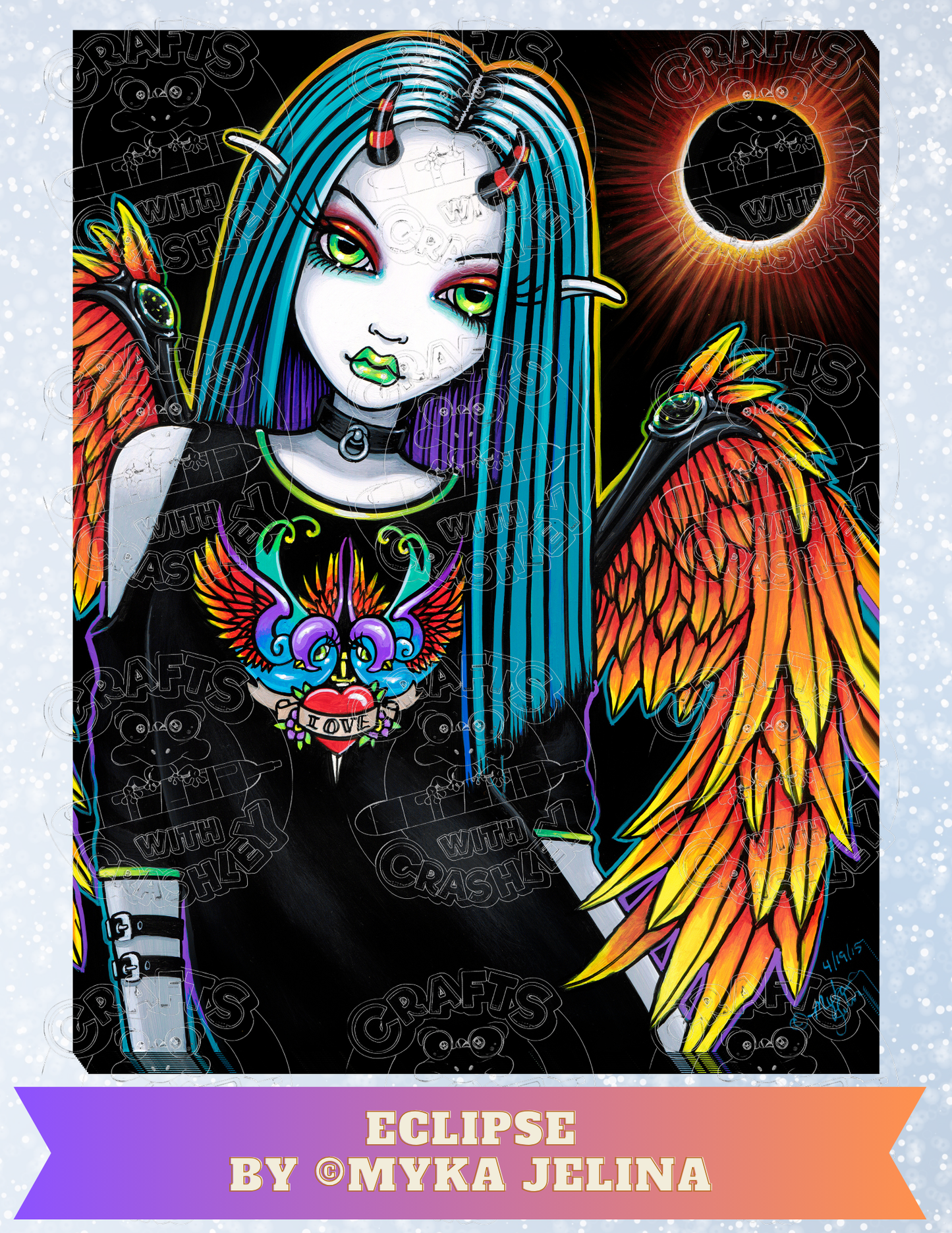 "Eclipse" by ©Myka Jelina Premium Decorative Release Papers for Diamond Painting