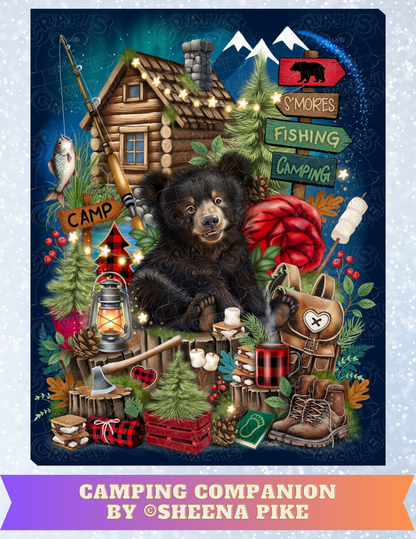 "Camping Companion" by ©Sheena Pike Premium Decorative Release Papers for Diamond Painting