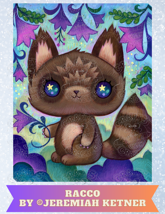 "Racco" by ©Jeremiah Ketner Premium Decorative Release Papers for Diamond Painting