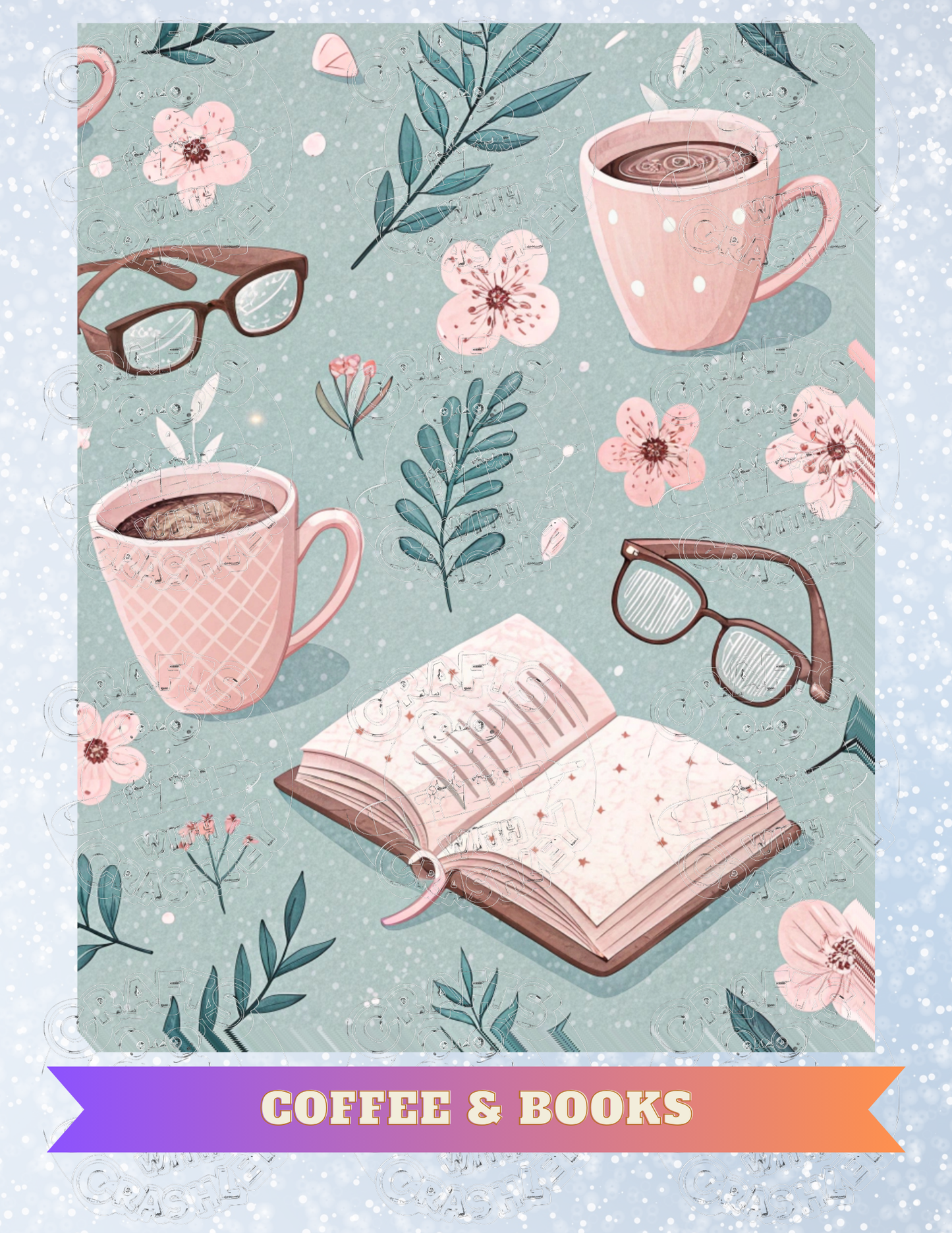 "Coffee & Books" Premium Decorative Release Papers for Diamond Painting