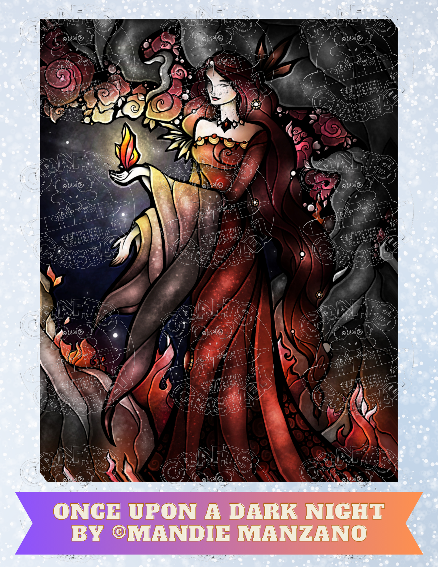 "Once Upon a Dark Night" by ©Mandie Manzano Premium Decorative Release Papers for Diamond Painting