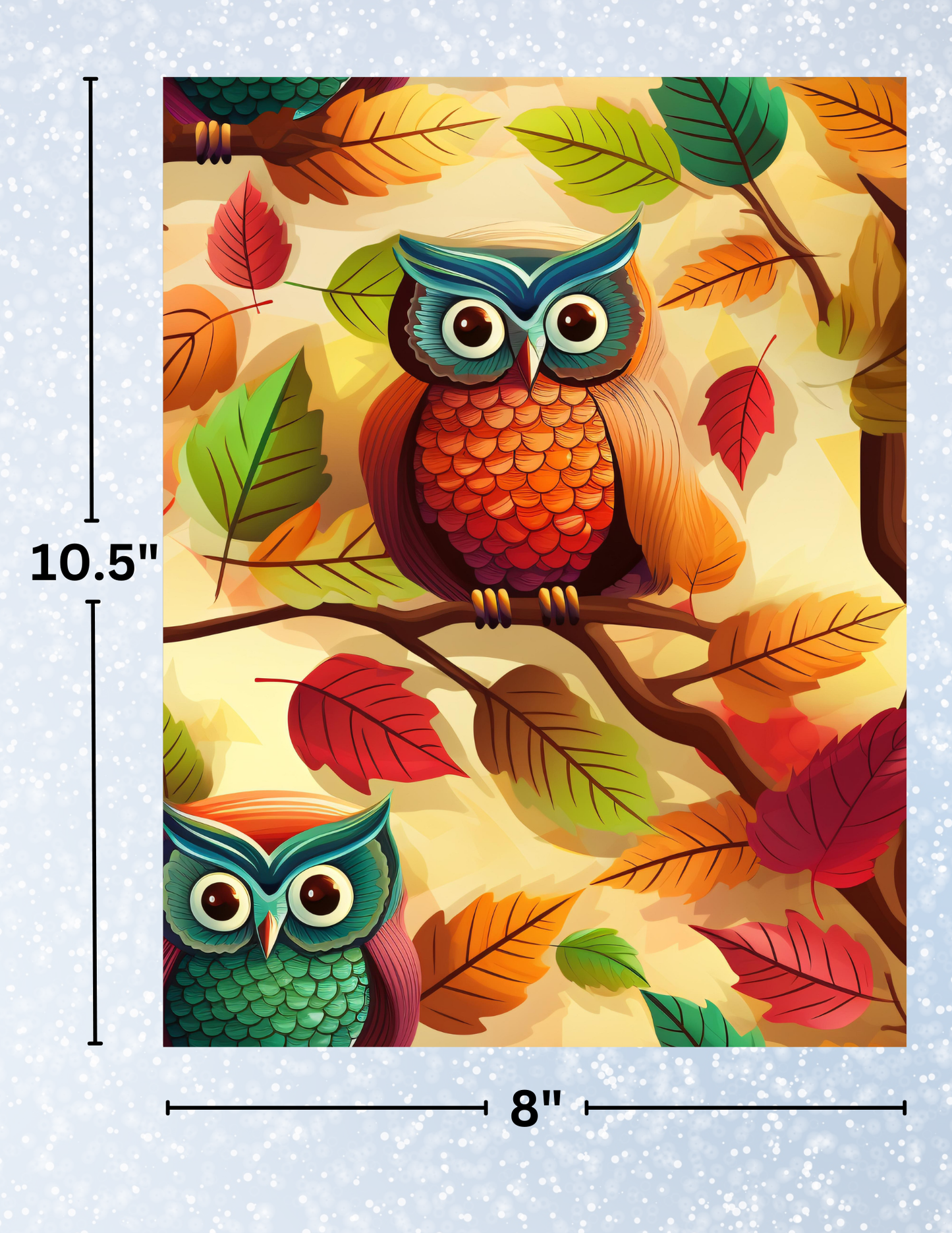 "Autumn Owl" Decorative Diamond Painting Release Papers