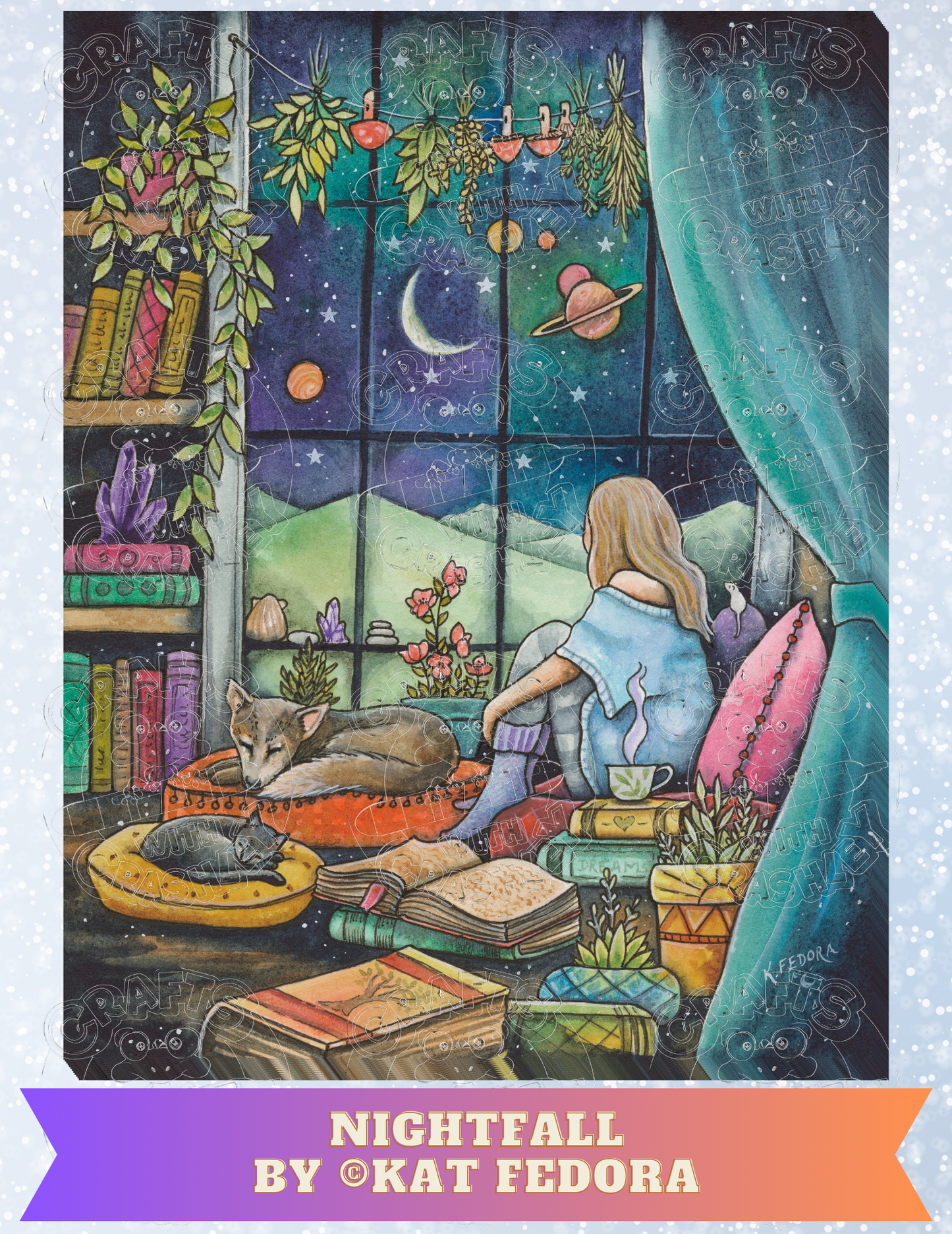 "Nightfall" by ©Kat Fedora Premium Decorative Release Papers for Diamond Painting