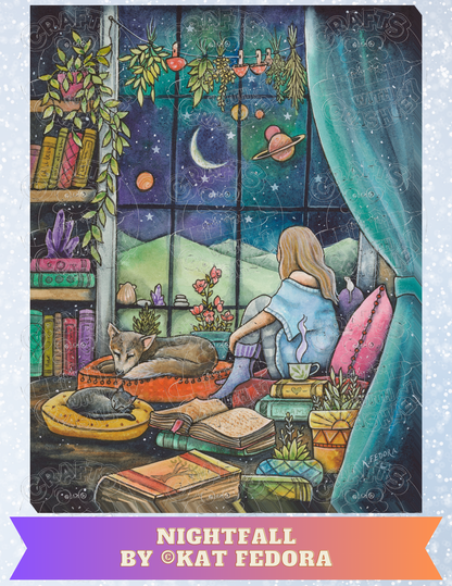 "Nightfall" by ©Kat Fedora Premium Decorative Release Papers for Diamond Painting