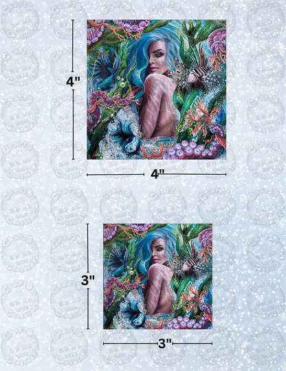"Glass Mermaid" by ©Dakota Daetwiler Decorative Diamond Painting Release Papers