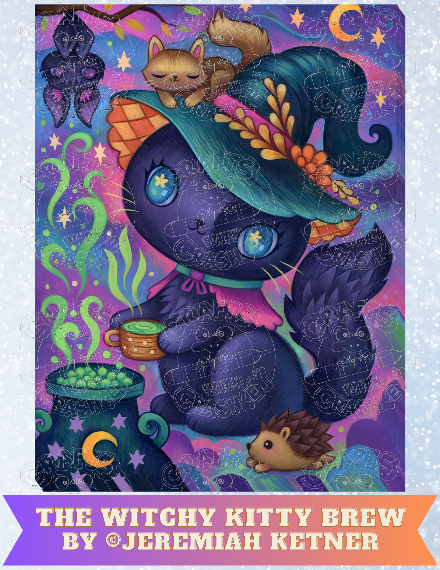 "The Witchy Kitty Brew" by ©Jeremiah Ketner Premium Decorative Release Papers for Diamond Painting