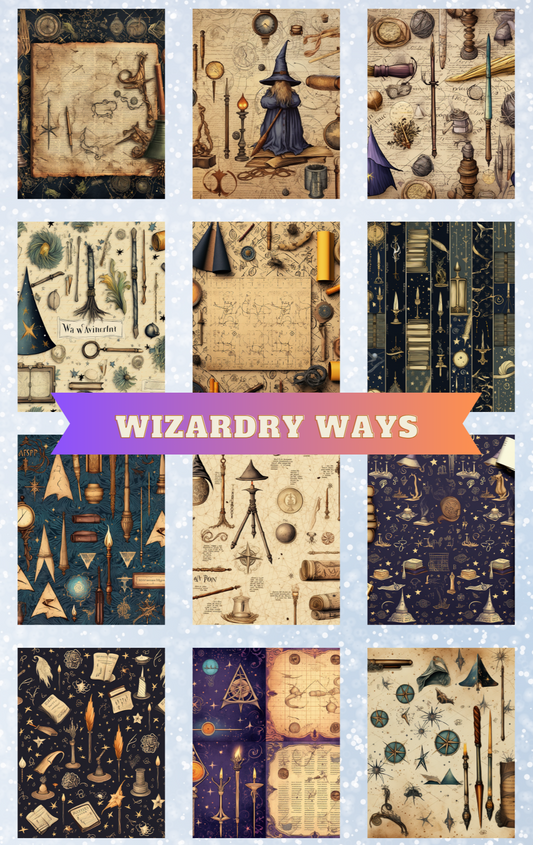 "Wizardry Ways" Premium Diamond Painting Release Papers