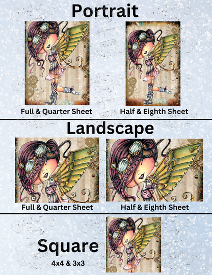 "Tarnished Steampunk Fairy" by ©Sherri Baldy Decorative Diamond Painting Release Papers