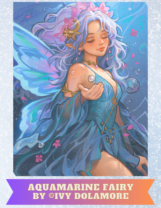 "Aquamarine Fairy" by ©Ivy Dolamore Premium Decorative Release Papers for Diamond Painting